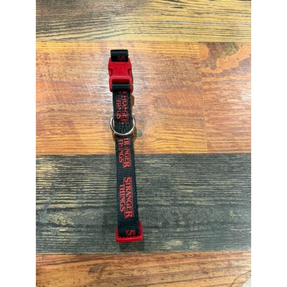Stranger Things Dog Collar Black & Red TV Show 22”L